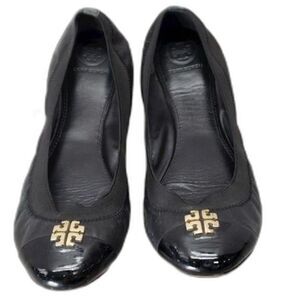 Tory Burch Black Leather Ballet Flats - Size 8.5